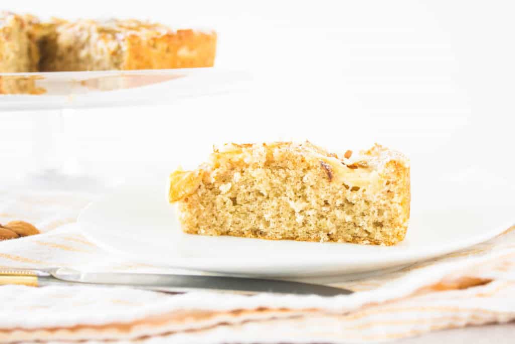 peach almond cake