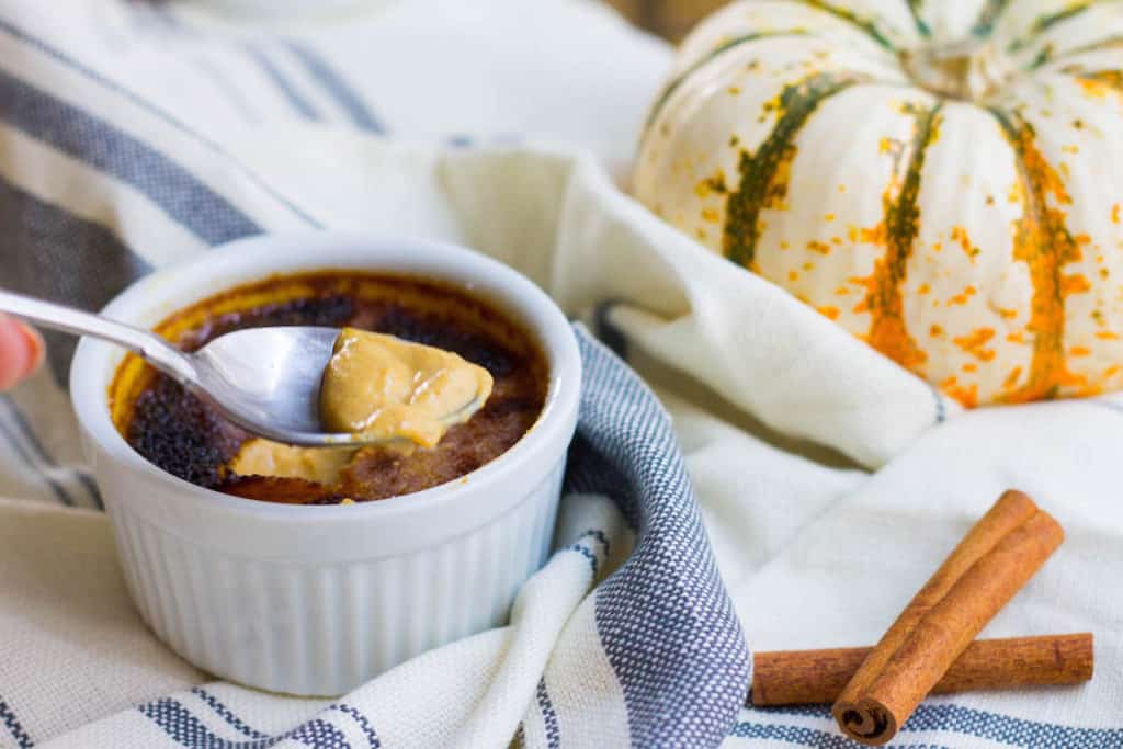 spoonful of pumpkin crème brûlée recipe