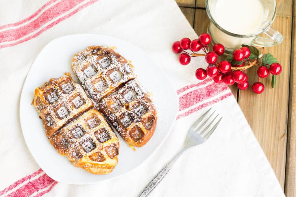 belgian waffles made with brioche