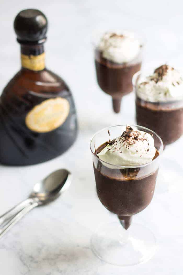french chocolate mousse close up image