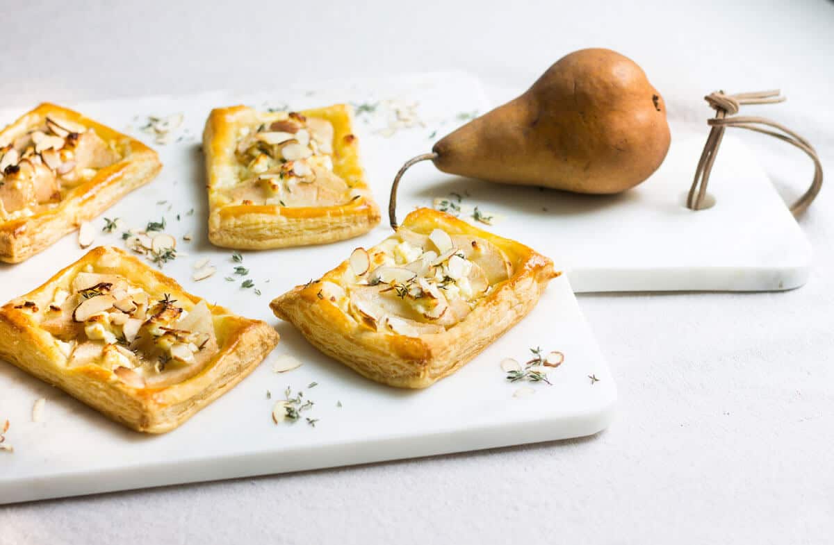 pear feta tart
