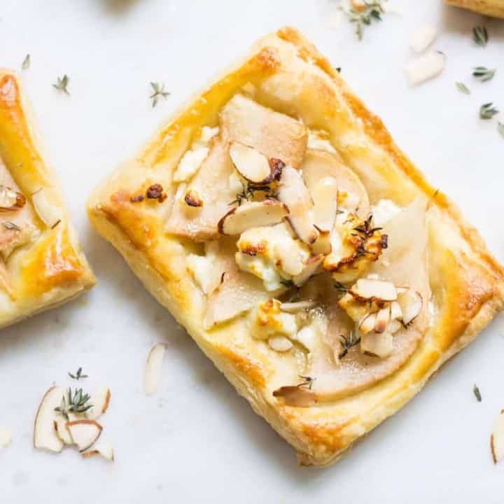 pear feta tart