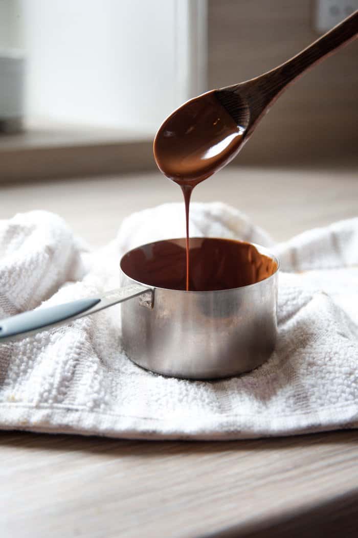 melting chocolate for best fudgy brownie recipe