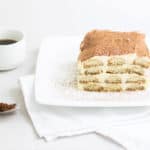 Easy Tiramisu Recipe on a plate