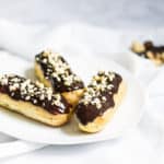 easy chocolate eclair recipe on a plate
