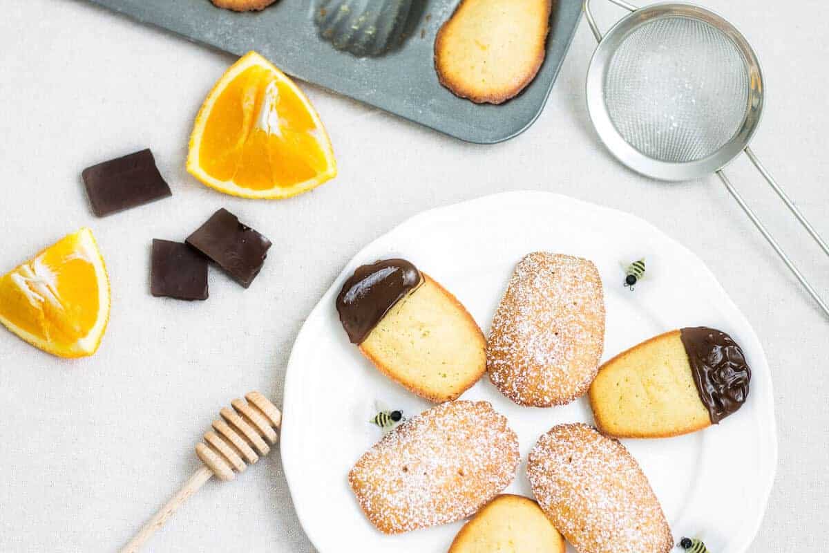 honey and orange madeleines