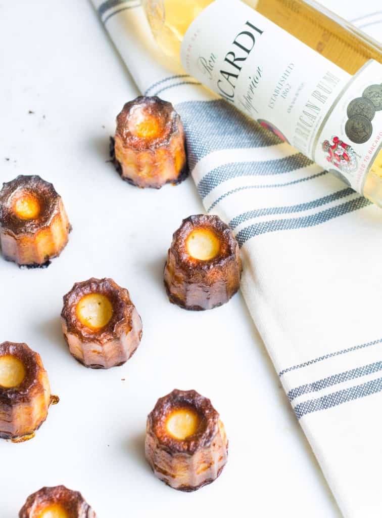 canelé recipe with overhead shot