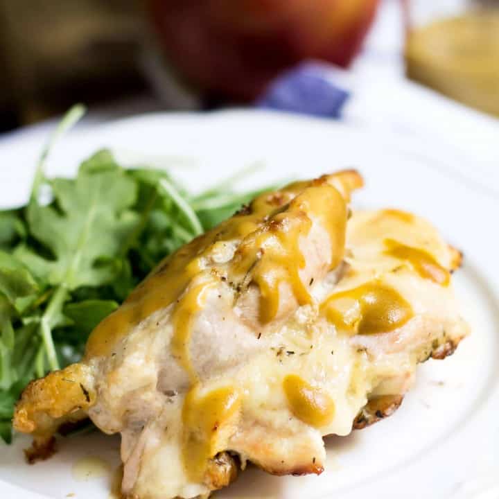 Apple-Stuffed Chicken with Maple-Dijon (Poulet Farci)