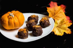 Oreo Truffles made with Pumpkin Spice Oreos