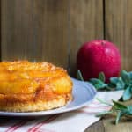 Upside-Down Apple Cake - A delicious French cake with caramelized apples. Recipe via MonPetitFour.com