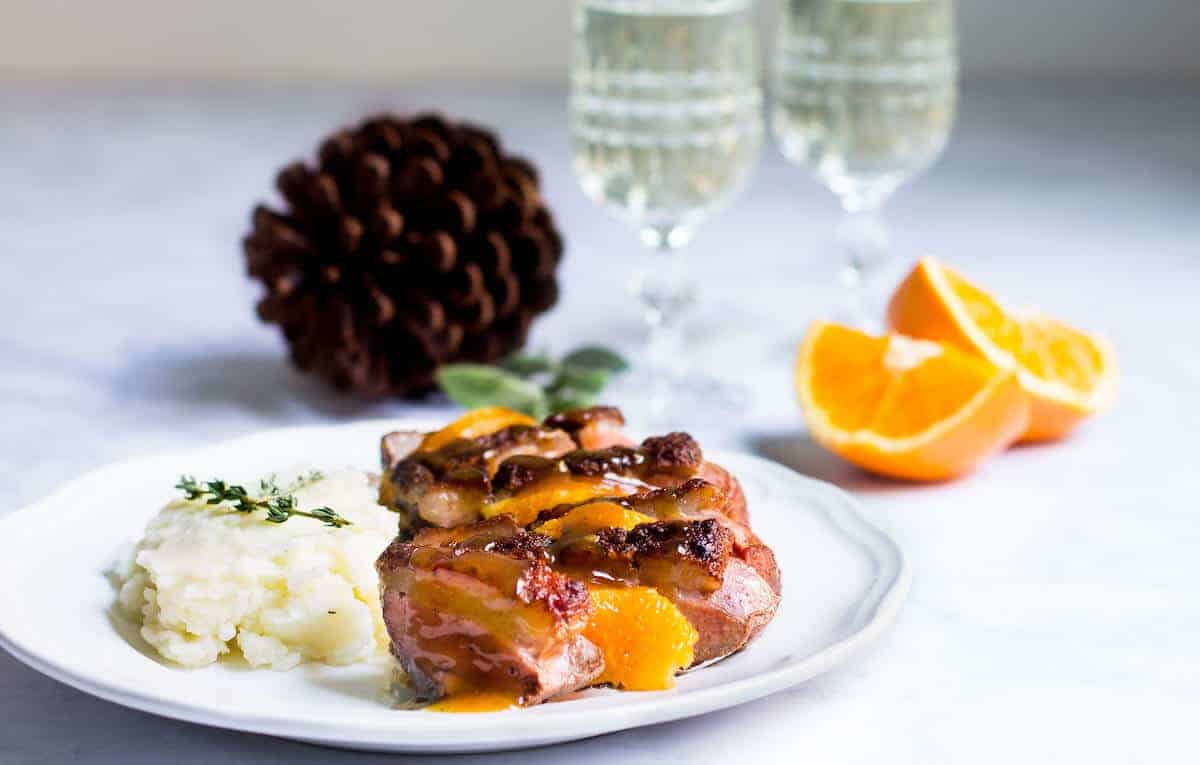 Duck with Orange Sauce, a French favorite! Recipe via MonPetitFour.com