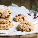Oatmeal Cranberry White Chocolate Cookies for the Holidays. Recipe via MonPetitFour.com