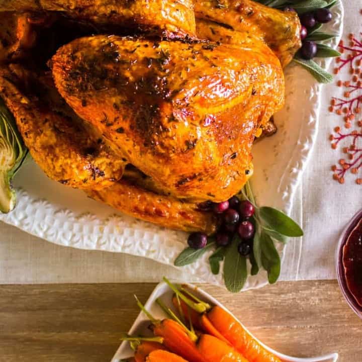 Saffron Herbed Turkey: A flavorful, juicy turkey infused with French herbs and delicate saffron. Recipe via MonPetitFour.com