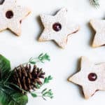 Linzer Cookies made with almond flour and strawberry jam. Recipe via MonPetitFour.com