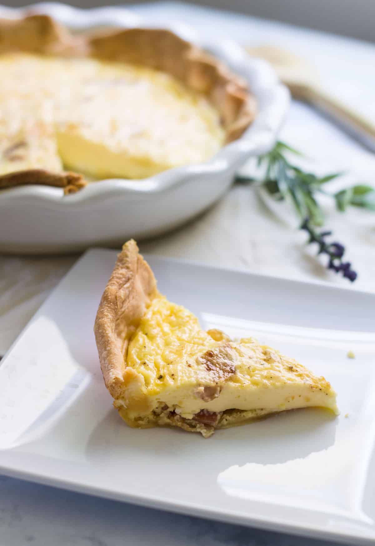 Best Quiche Lorraine Recipe: easy and delicious French breakfast idea via MonPetitFour.com