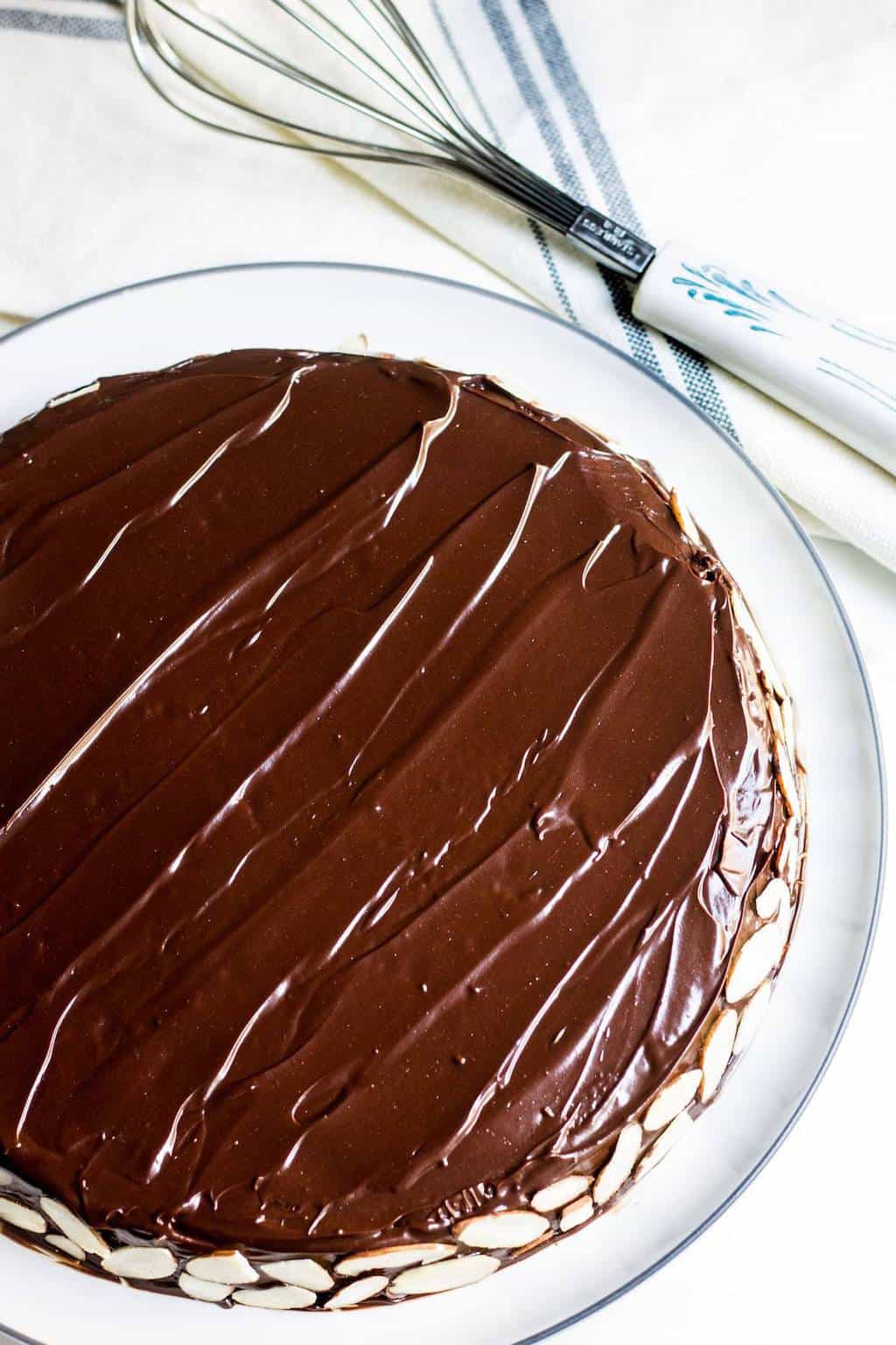 Reine de Saba (Julia Child's Chocolate and Almond Cake). Rich, simple, and perfectly chocolate-y! Recipe via MonPetitFour.com