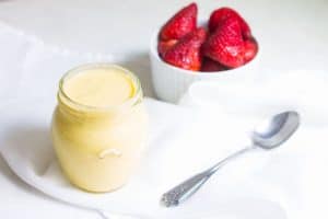 Crème anglaise: a French custard often served as a dessert sauce for cakes and pastries. Recipe via MonPetitFour.com
