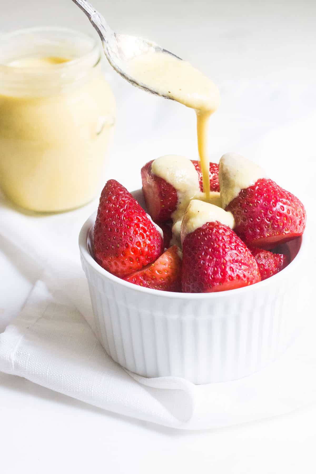 Crème anglaise: a French custard often served as a dessert sauce for cakes and pastries. Recipe via MonPetitFour.com