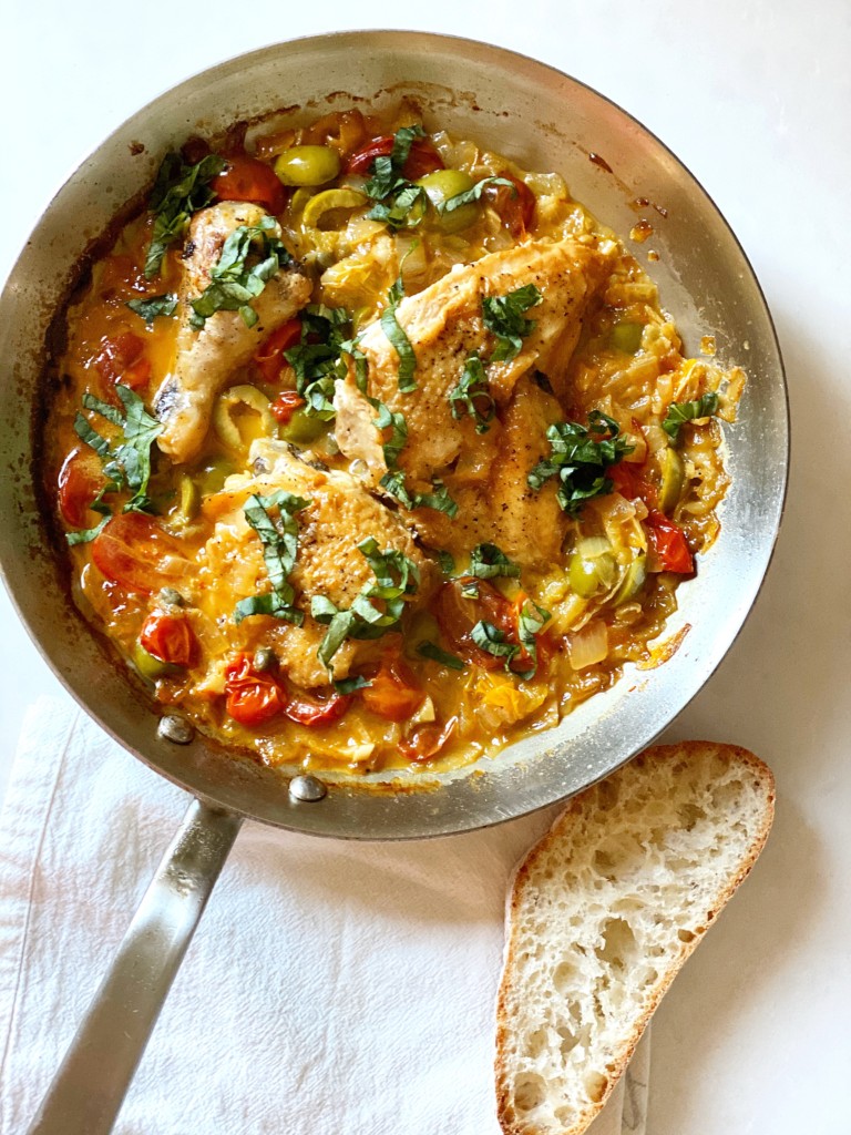 Chicken Provencal Recipe in a pan image