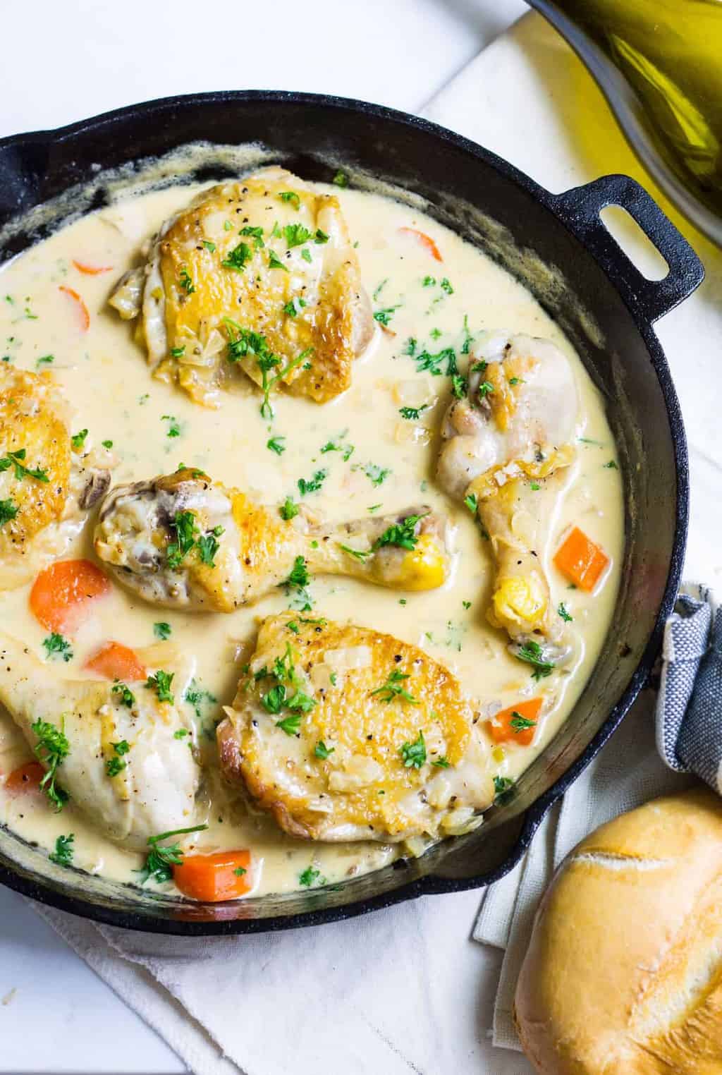 chicken in white wine image