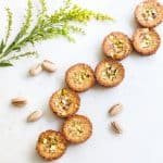 Pistachio Financiers: little almond French cakes flavored with pistachios and brown butter. Recipe via MonPetitFour.com