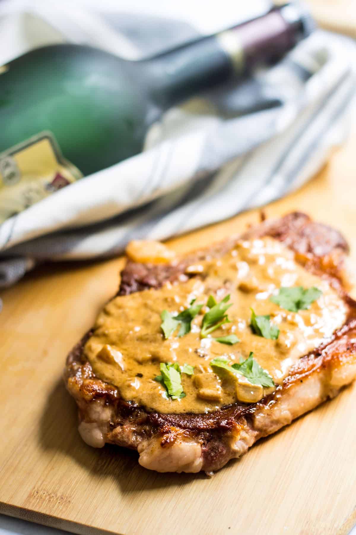Steak Diane: A French twist on steak cooked with a dijon cream sauce and a little flambé action. Recipe via MonPetitFour.com
