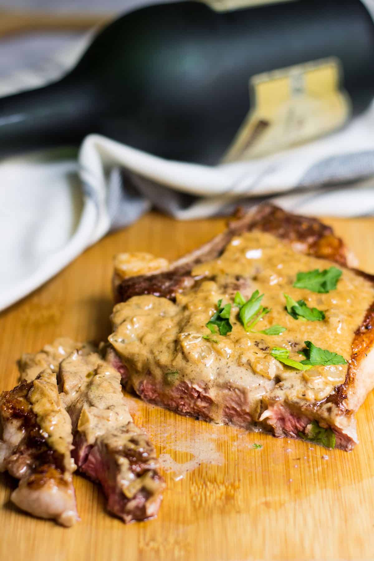 Steak Diane: A French twist on steak cooked with a dijon cream sauce and a little flambé action. Recipe via MonPetitFour.com