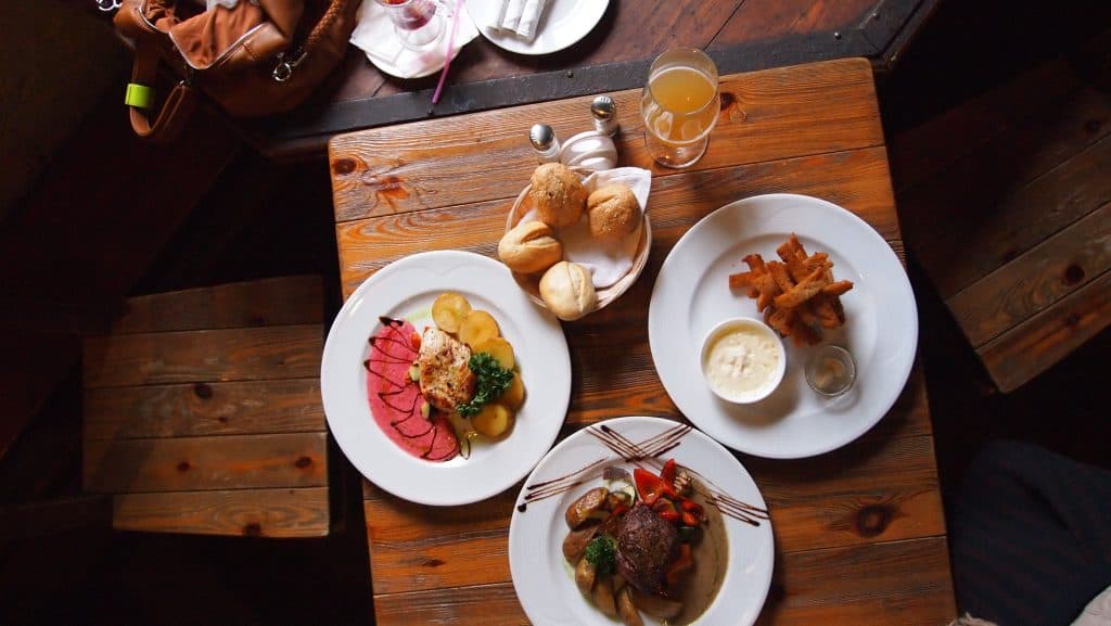 mindful eating varied plates of food