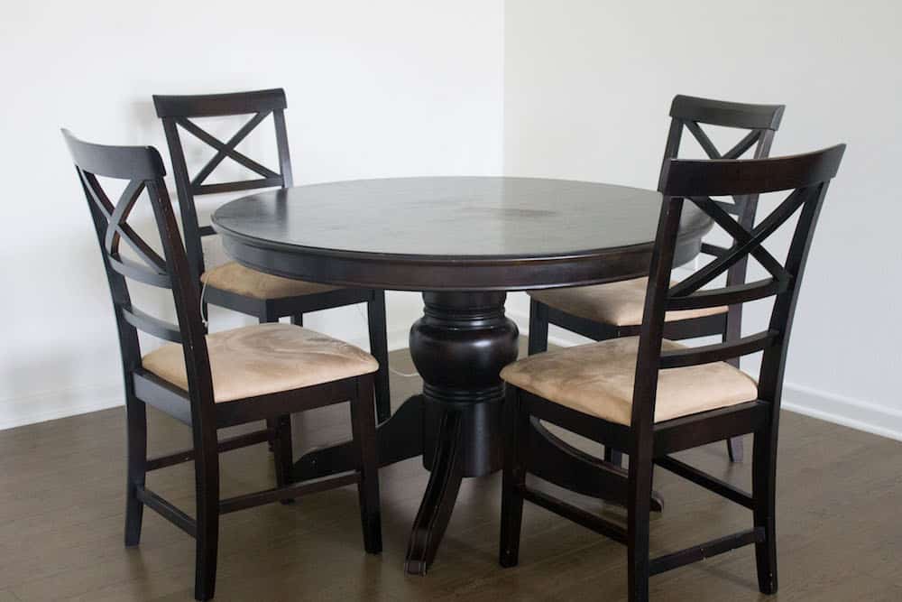 How to Strip Paint Off Wood black dining table