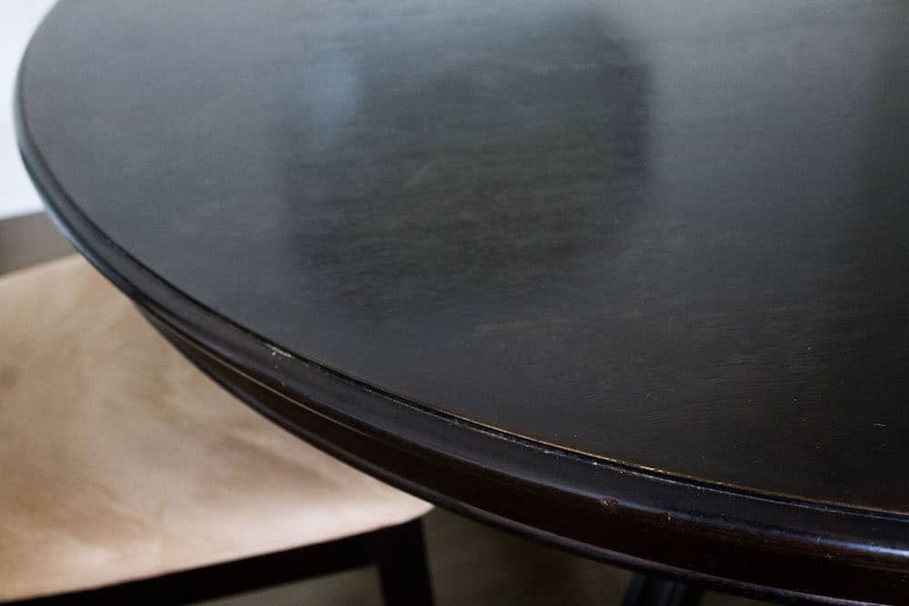 How to Strip Paint Off Wood black table top