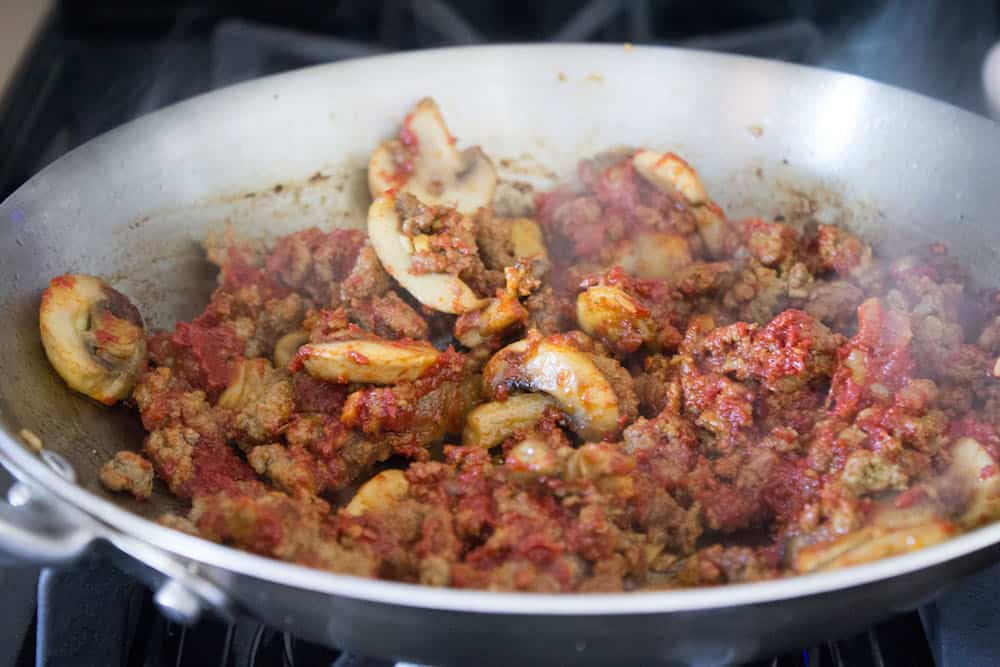 Easy beef lasagna tomato paste via Mon Petit Four
