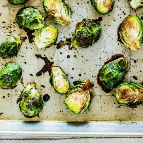Roasted Brussels Sprouts with Balsamic Vinegar