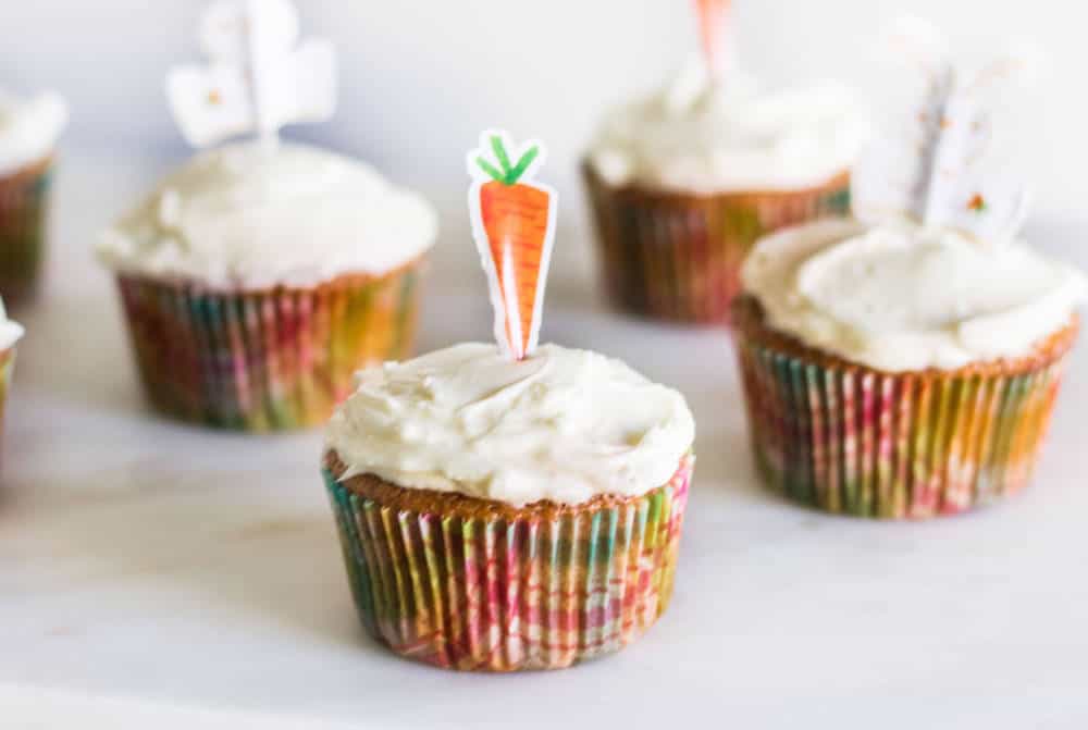 Carrot Cake Cupcakes wide shot