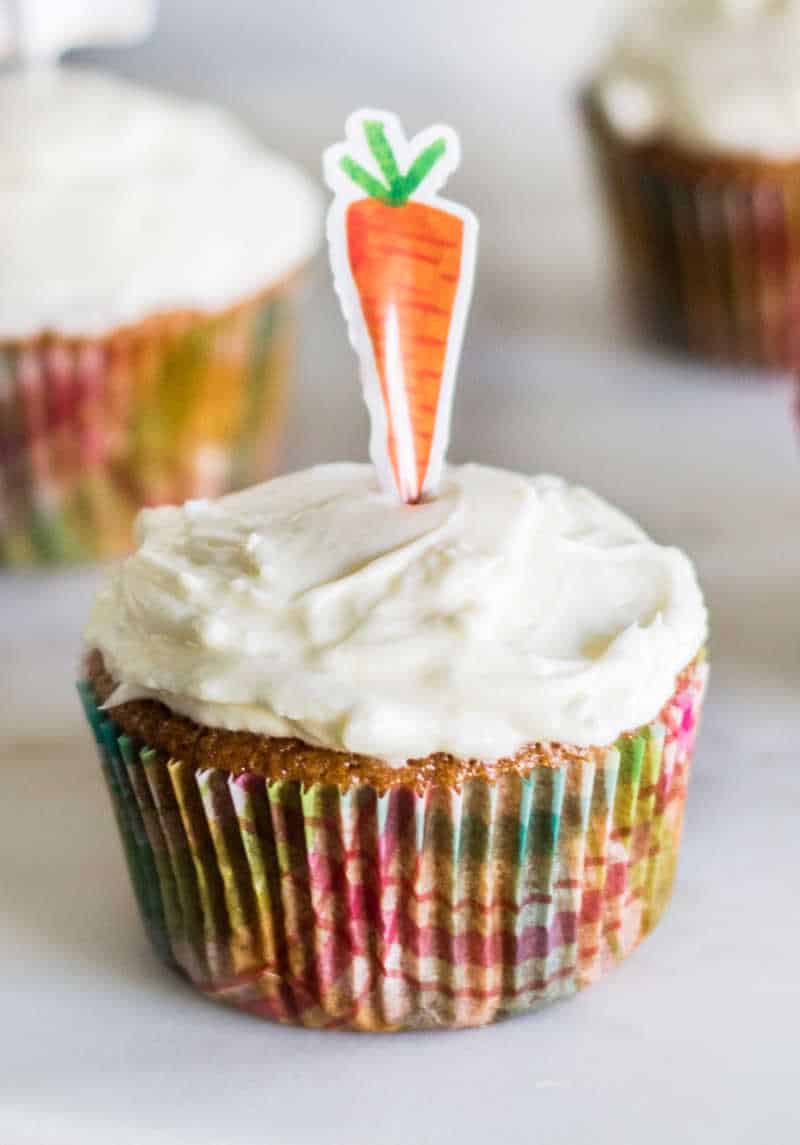 Carrot Cake Cupcakes close-up shot