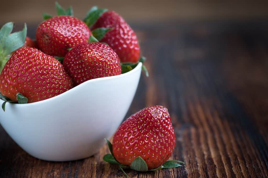 fresh strawberries for french crepes