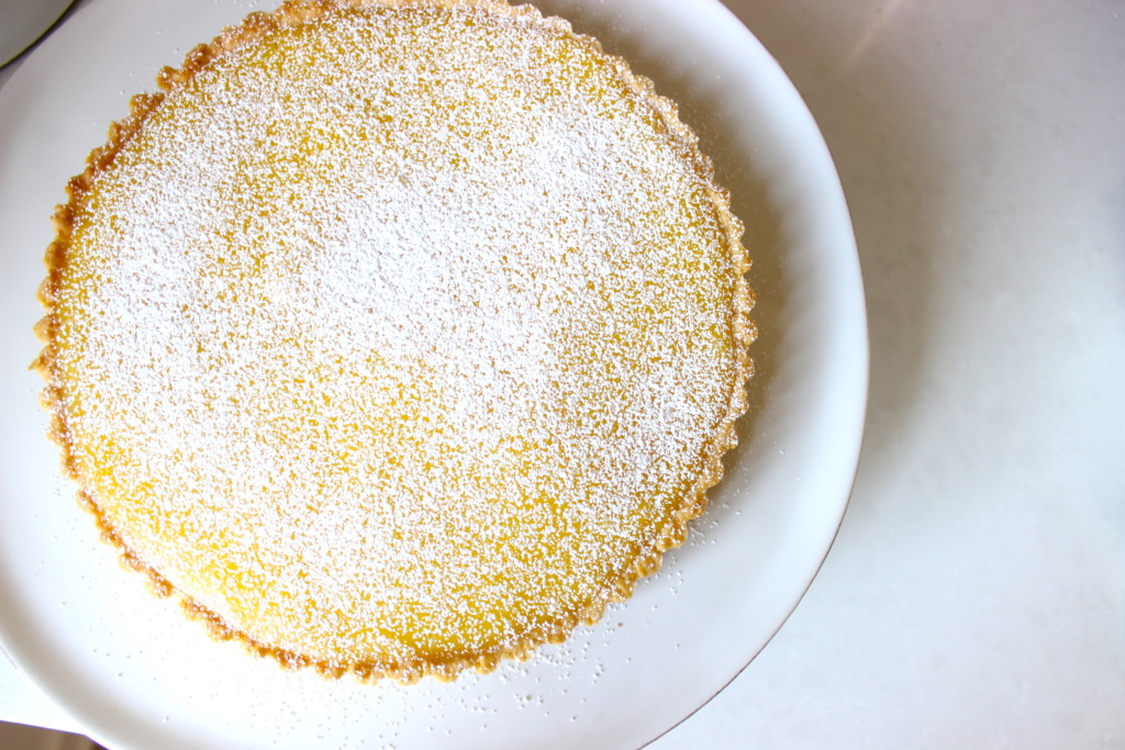 lemon tart overhead image