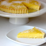 lemon tart recipe on a plate image