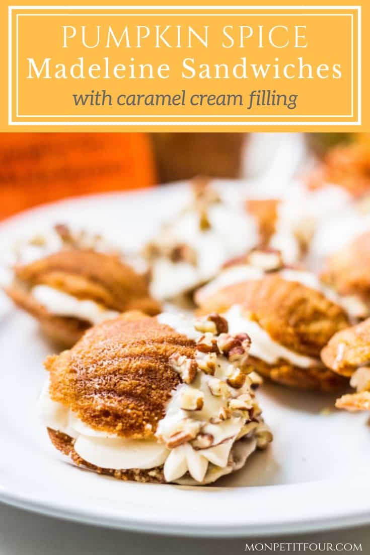 Madeleines Dessert with Donsuemor Pumpkin Spice Madeleines and Caramel Cream Filling #ad