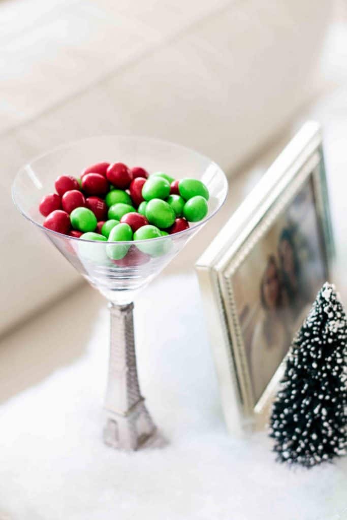 red and green christmas m&ms
