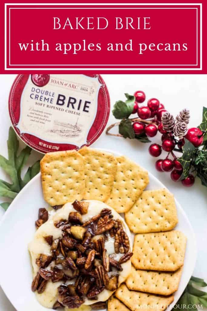 Baked Brie Recipe with Apples and Pecans via MonPetitFour.com #ad #JoanofArcBrie @BrieFabulous