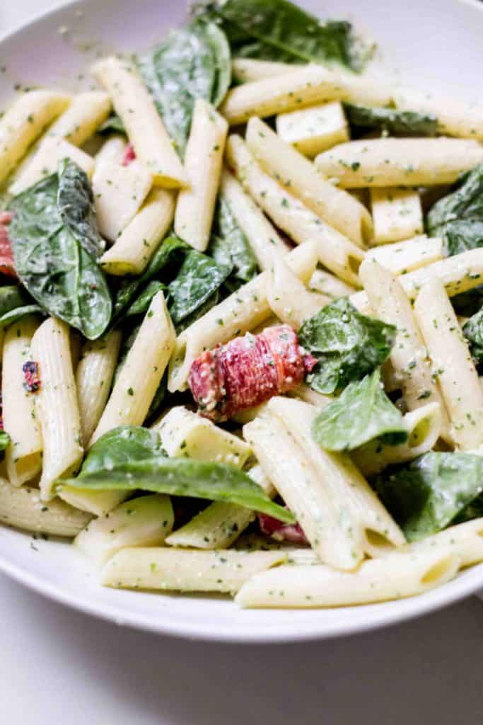 Easy Pasta Salad Recipe close-up shot
