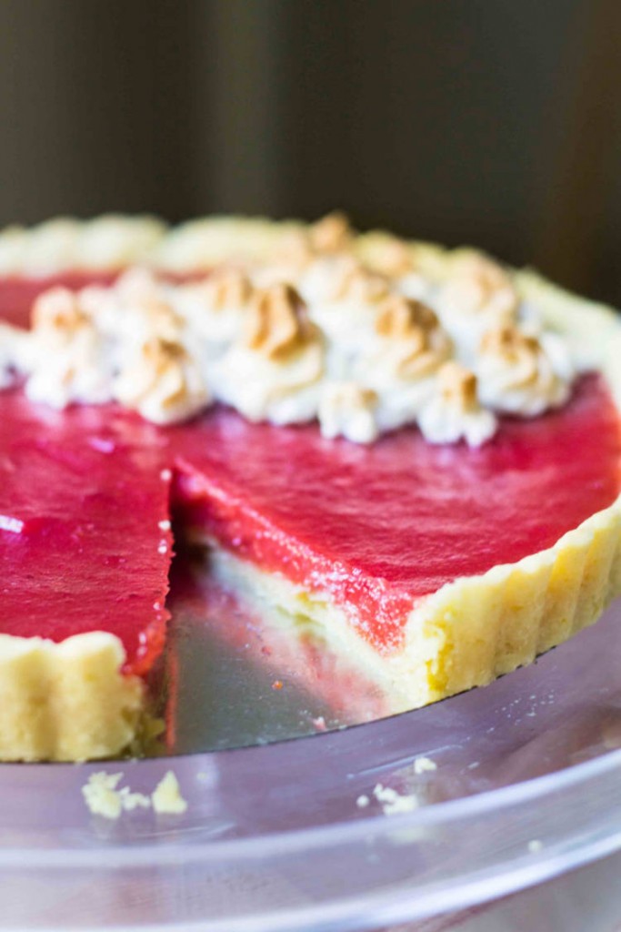 cranberry tart sliced open image