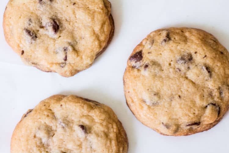 overhead image of chewy chocolate cookies image