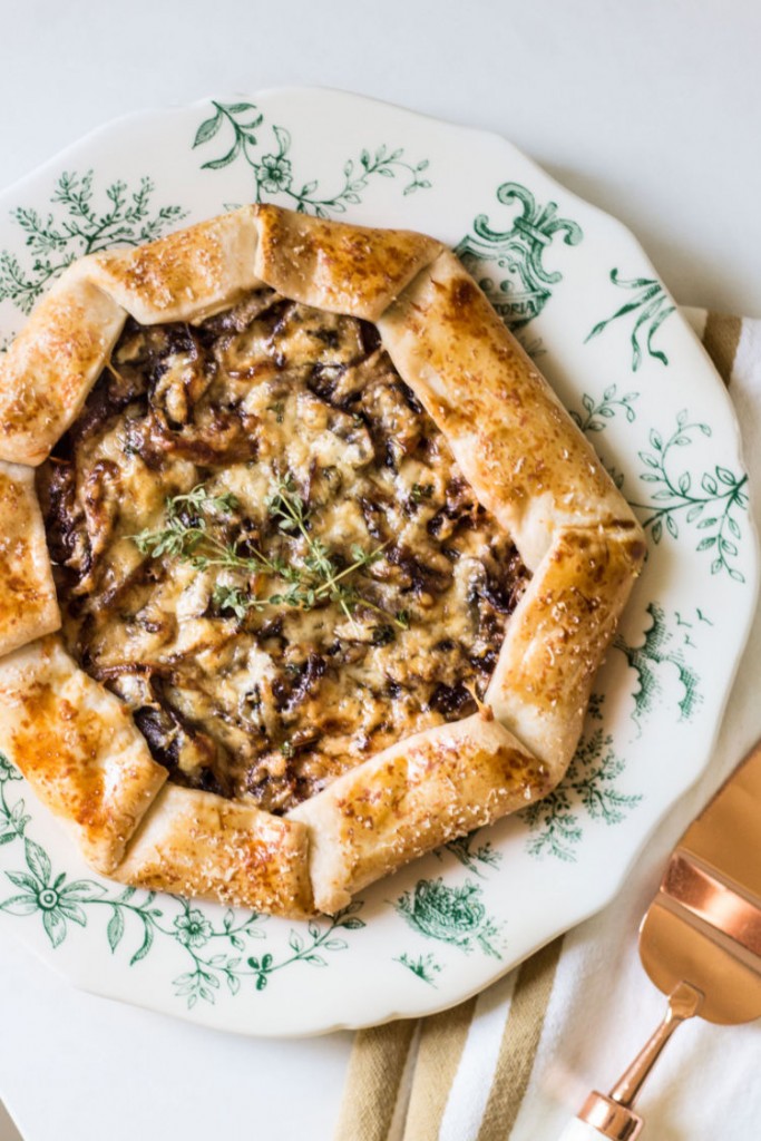 Mushroom Galette Recipe on a plate image
