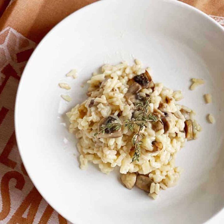 Mushroom Risotto recipe on plate