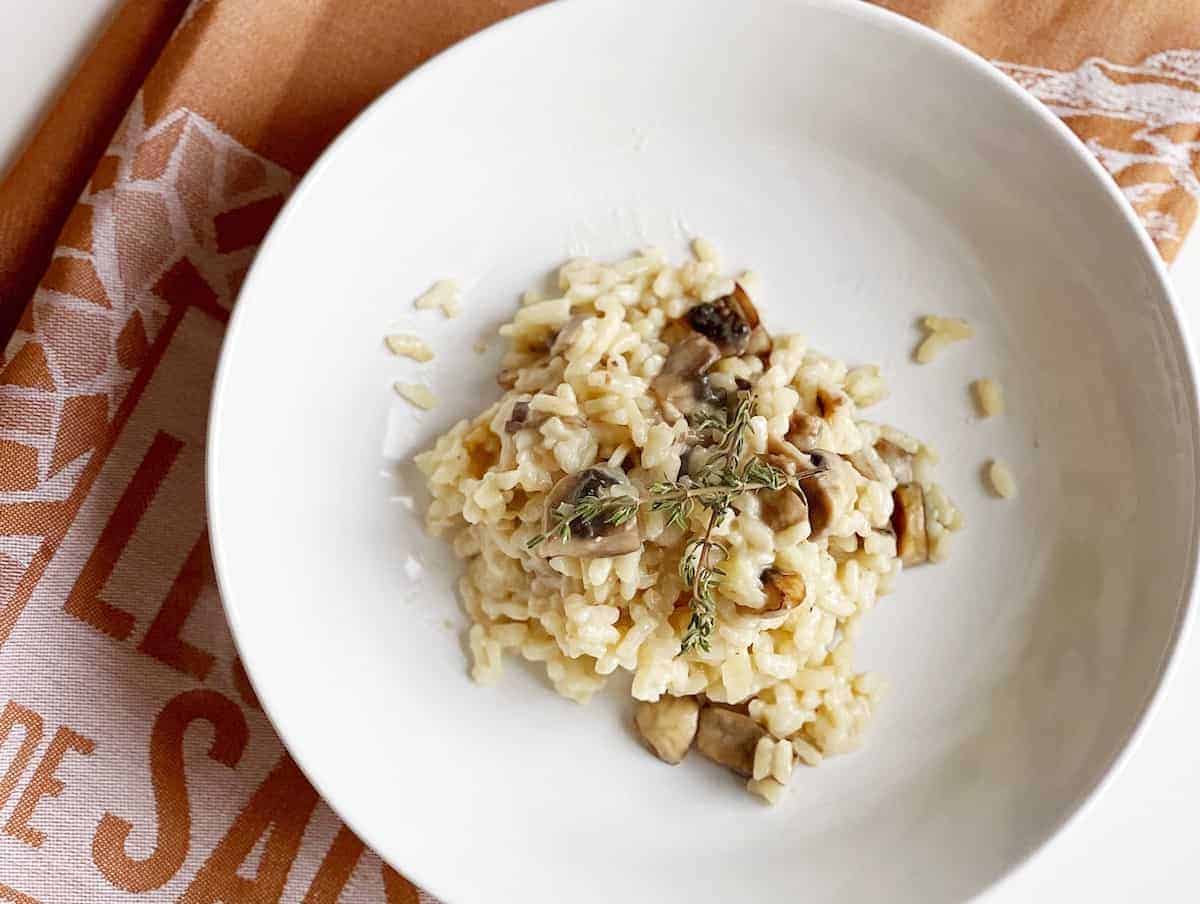 Mushroom Risotto recipe on plate