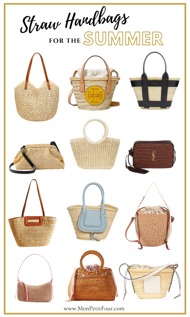 variety of straw handbags image