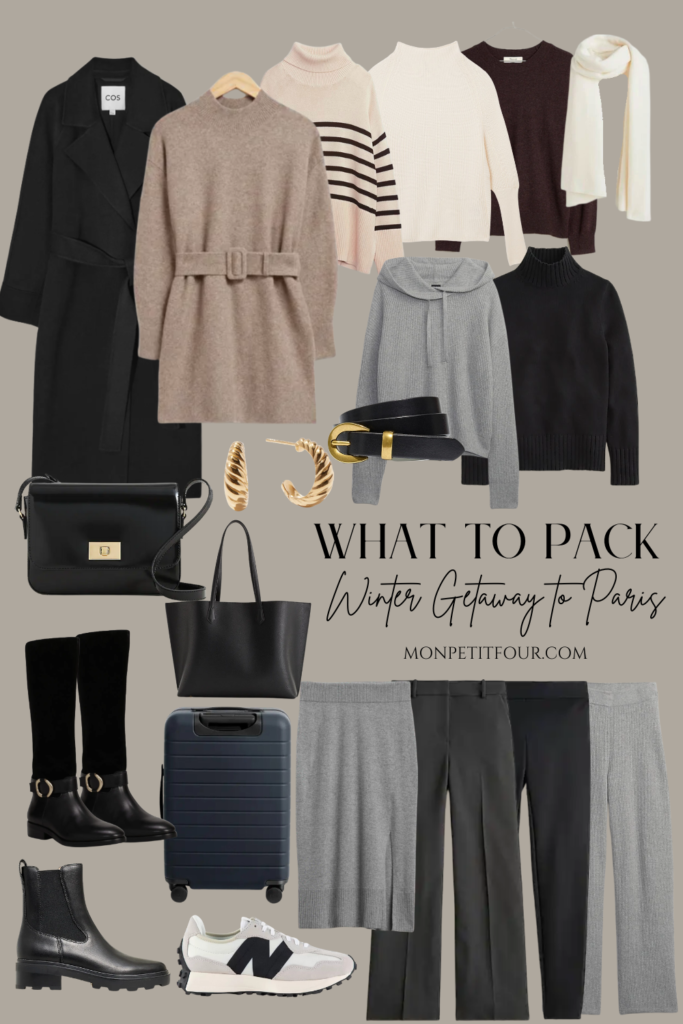 Outfits for a week in Paris during the winter