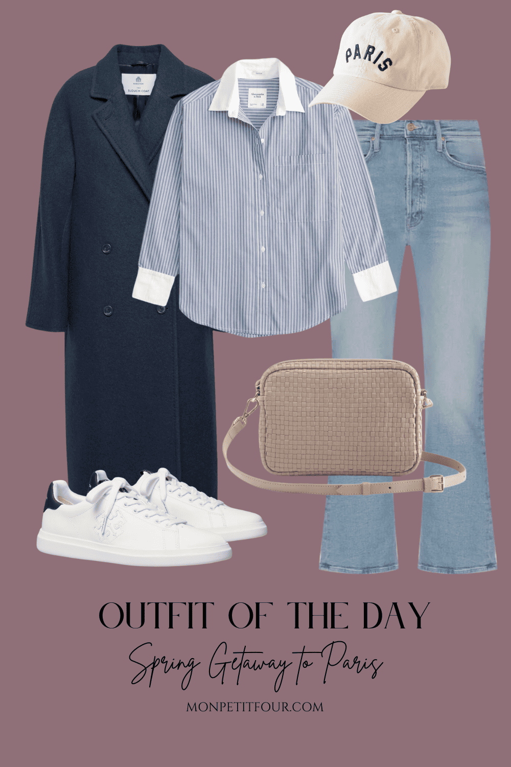 blue jeans and a striped button down