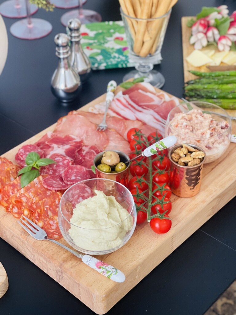 italian deli with burrata and artichoke cream